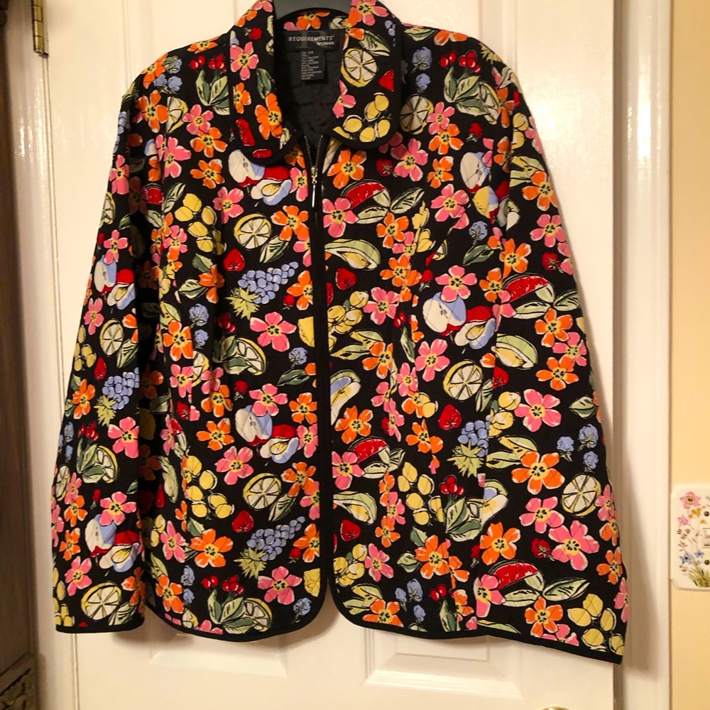 Floral Quilted Jacket NWOT Size 2X